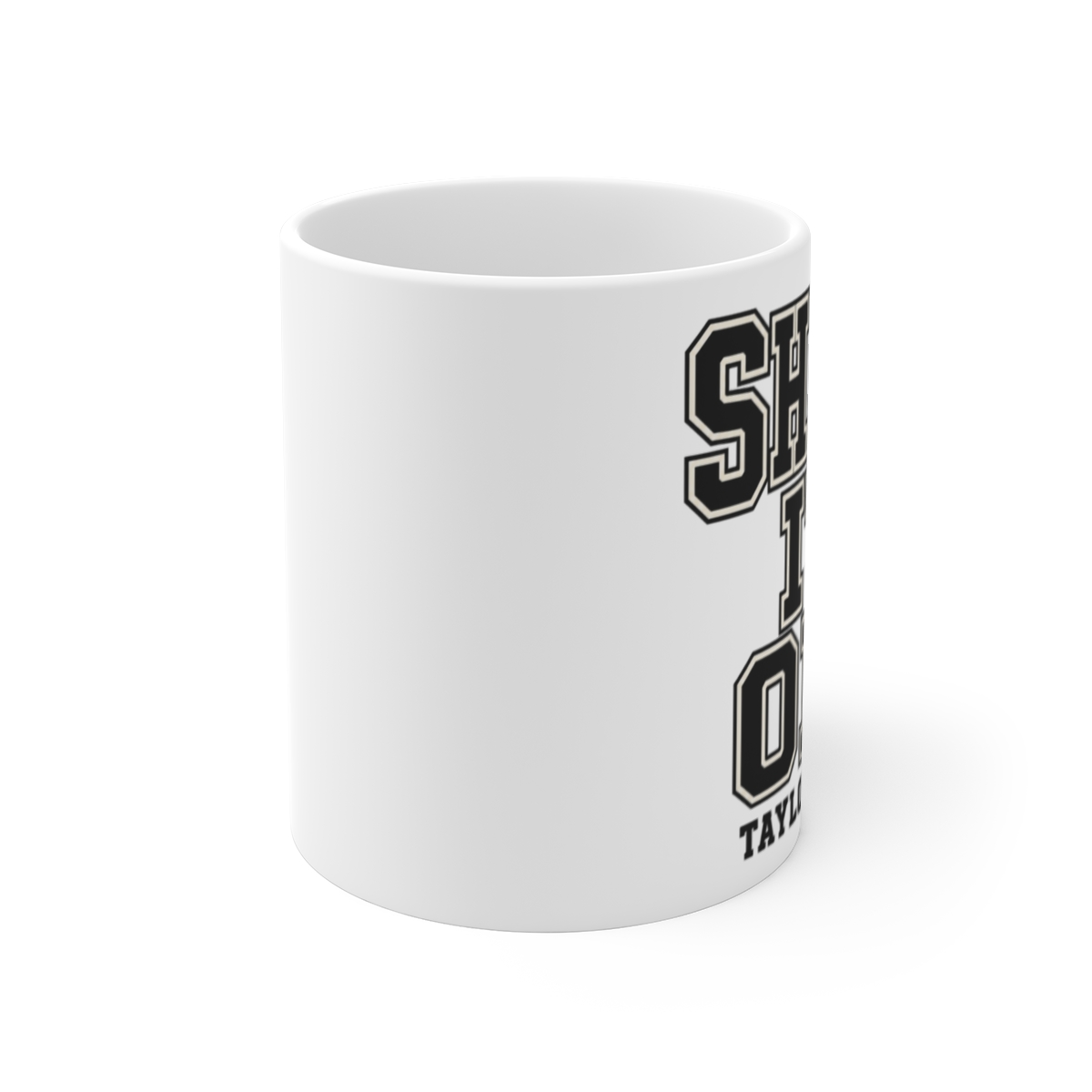 Taylor Swift "Shake it Off" White Mug - alternate angle 1, merchandise