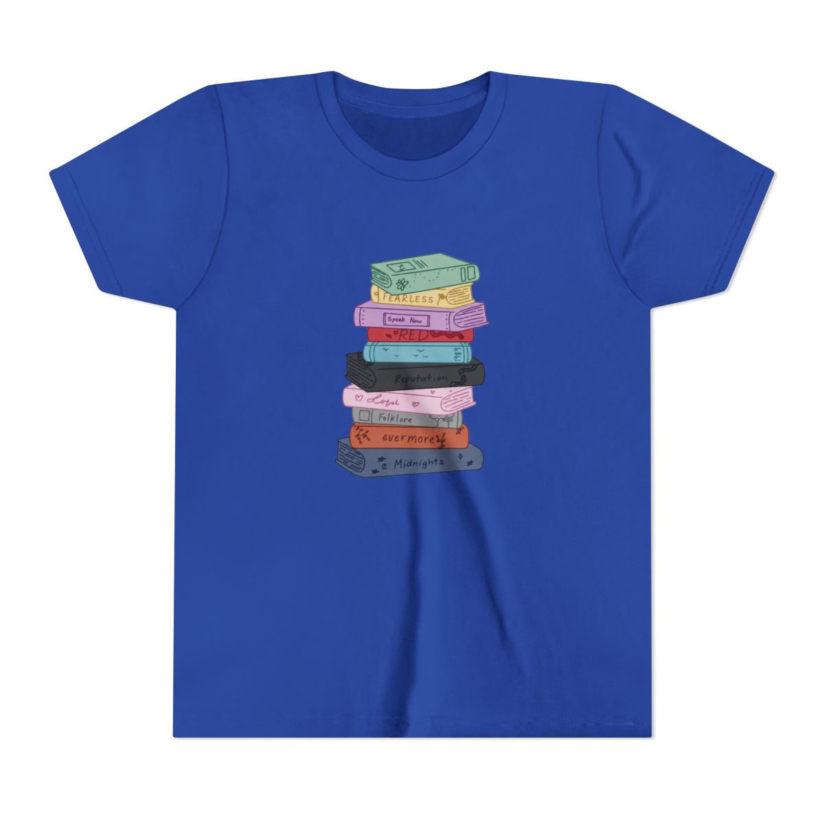 Taylor Swift Eras Bookshelf Kids T Shirt - alternate angle 4, merchandise