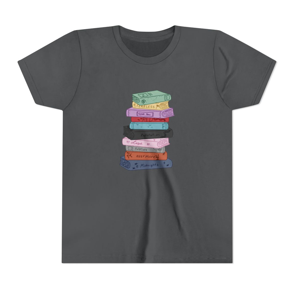 Taylor Swift Eras Bookshelf Kids T Shirt - alternate angle 5, merchandise